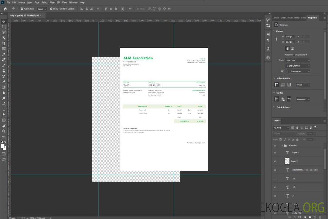 Facture de l'association USA ALM template Facture de l'association USA ALM template